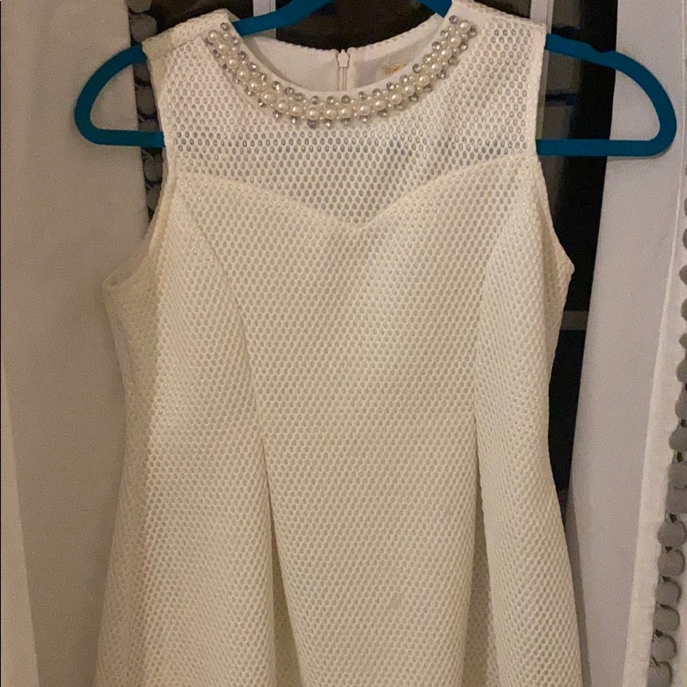Fancy white Monteau Couture dress
